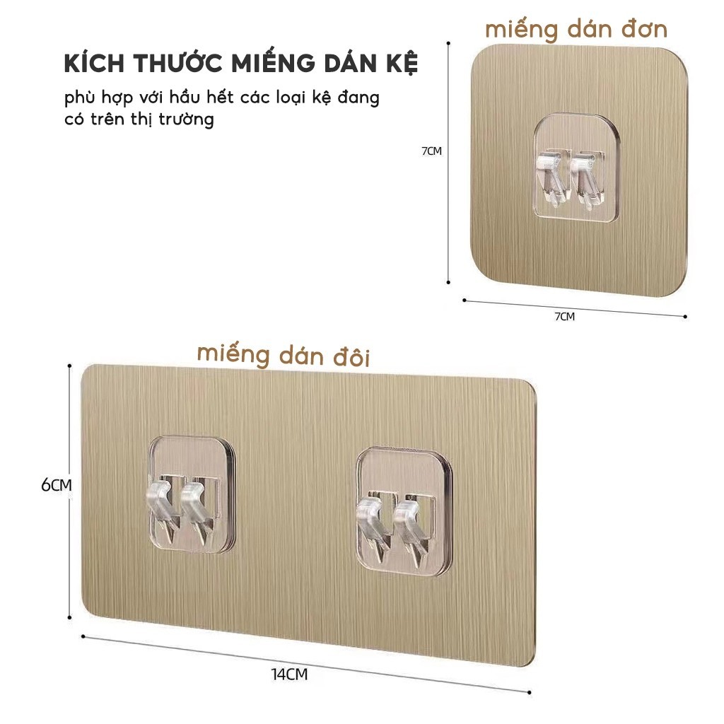 COMBO 2 Miếng Dán Tường Cho Kệ Nhà Tắm Kệ Inox Nhà Bếp Chất Liệu PVC Dán Tường Siêu Chắc