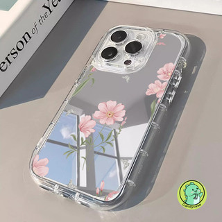Ốp Điện Thoại Gương Túi Khí Cho Honor X9C Smart X9A X9 X8 X7 X7C X7B Magic 7 6 5 3 Pro Lite 5G 4G Vỏ Hoa Bướm Dễ Thương Đơn Giản Trong Suốt