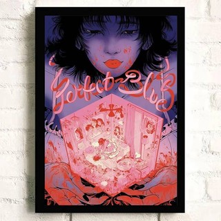 Hoàn Hảo Nhật Bản Màu Xanh Vải Kinh Dị anime Phim poster Canvas In Nghệ Thuật Trang Trí Tường Nhà Phòng Ngủ Trang Trí Tranh