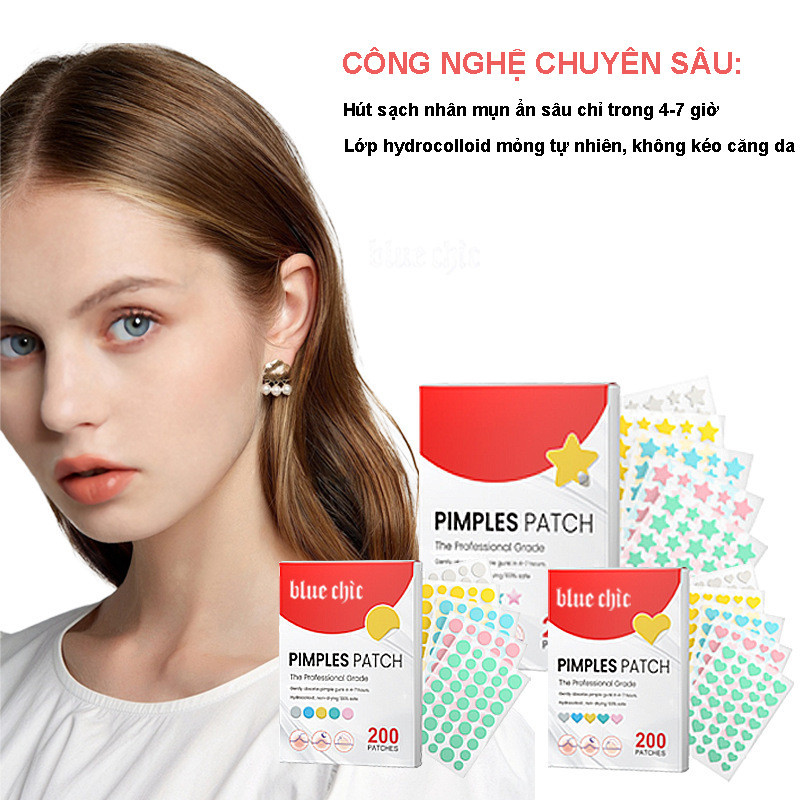 Miếng Dán Mụn, Tàng Hình Ban Ngày, Miếng Dán Mặt Điểm, Ngăn Viêm Giảm Sưng, Cho Da Nhạy Cảm