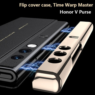 Da Sang Trọng Gấp Từ Tính Dành Cho Ví Honor V 5G Chống Sốc Bảo Vệ Ống Kính Flip Stand Cover