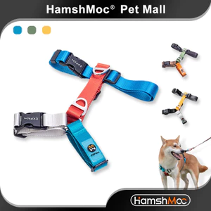 HamshMoc Dây nịt chó Hợp kim D-Ring Phân phối tác động Kẹp nhanh Nylon chống mài mòn cho mọi giống