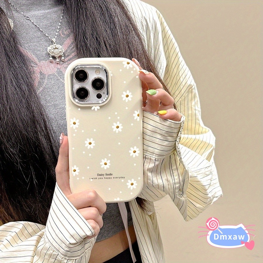 Ốp Điện Thoại Hoa Phong Cách Hàn Quốc Cho Honor X9C Smart X10 X9 X9B X9A 9X Pro X8 X7 X7C Magic 7 6 Pro 5 4 Lite 4G 5G Vỏ Mềm Chống Sốc Hoa Cúc Trắng Dễ Thương
