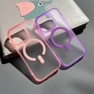 Ốp điện thoại cứng Macaron mờ không in ngón tay cho IPhone 17 Air 16 15 14 13 12 Promax Plus Pro Max 11 Độ dày từ tính 16E Vỏ mờ chống trượt Kẹo chống sốc