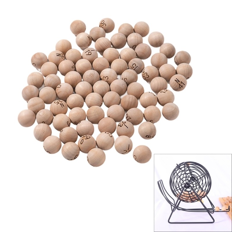 BTF 75 Chiếc Bingo Bóng Số Lớn Chữ Cái Dễ Đọc Bóng Bingo Bền Đẹp