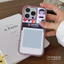 Ibumpers Vintage Hợp Thời Trang Polaroid Họa Tiết DIY Khung Ảnh Trong Suốt Ốp Điện Thoại Cho iPhone 12 13 14 15 16 Pro Max 2IN1 Ốp Lưng PC Cứng Dày Khung Chống Sốc