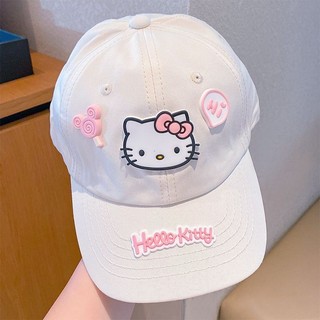 Mũ lưỡi trai trẻ em Hello Kitty Sanrio – 3D dễ thương, che nắng, dây tăng giảm
