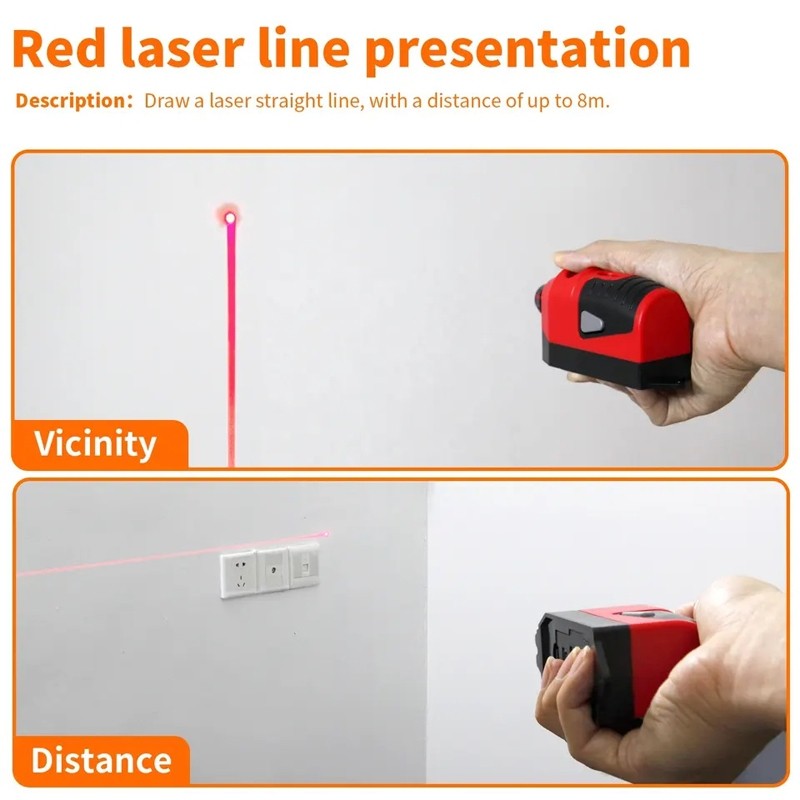 Máy chiếu laser  Cầm tay Ngang dọc Tự cân bằng  Công cụ đo mức laser Mini Đa năng