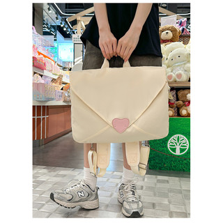 Ba lô dung tích lớn phong cách Hàn Quốc Túi máy tính Phong bì tình yêu Túi đựng Laptop đeo chéo 53cm 47cm
