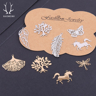 Tự Làm Handmade Phụ Kiện Trang Sức Thật Mạ Vàng Bảo Quản Màu Lá Lông Bướm Ngựa Chuồn Bông Tai Bông Tai