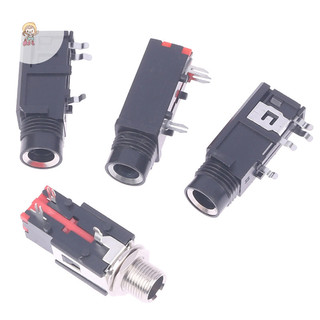 Twe 2 CÁI 6.35mm Giắc cắm âm thanh nổi 3Pin Ổ cắm âm thanh nổi Micro Dây hàn VN