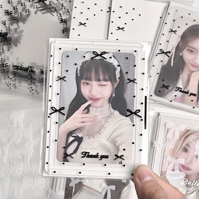 Linxx 50 Chiếc Đen Ba Lê Niêm Phong Túi Toploader Tay Áo Photocard Bao Bì Túi Tự Dính
