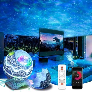 Trang Trí Nhà Cửa Nứt Trứng Khủng Long Đèn Bàn Không Khí Chiếu Đèn Tinh Vân Bầu Trời Đầy Sao Nước Ripple Đèn Điều Khiển Từ Xa Âm Thanh Trang Trí Đèn Ngủ