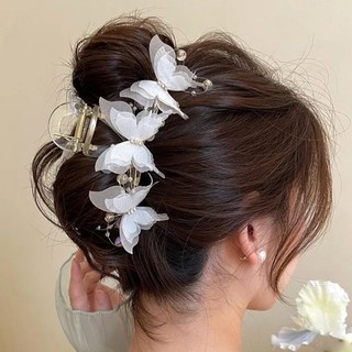 Kẹp Tóc Bướm Năng Động - Phụ Kiện Tóc Trang Điểm - Kẹp Đầu Sau - Thời Trang, Ngọt Ngào, Phong Cách INS Hàn Quốc - Giá Đỡ Đuôi Ngựa Lớn - Vuốt Tóc Thanh Lịch