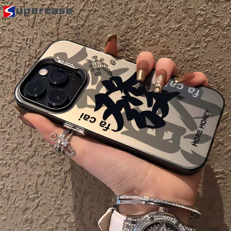 Ốp Họa Tiết Nhân Vật Trung Quốc Cho OPPO Find X7 X6 X5 Pro A17 A17K A16K A16E A95 4G A83 A71 A39 A37 F11 Pro F1S F7 F5 Neo 9 A12 A7 A5SA36 A76 A96 4G Ý Nghĩa Làm Giàu