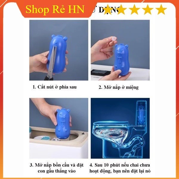 Lọ Thả Bồn Cầu Lợn Khử Mùi Tẩy Bồn Cầu Thế Hệ Mới Thả Toilet Diệt Khuẩn - siêu tiện lợi