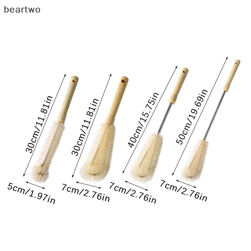 < Beartwo > Dụng cụ vệ sinh nhà bếp Chai uống nước Máy chà sàn thủy tinh Bàn chải làm sạch chai Bàn chải làm sạch có tay cầm dài Đẹp