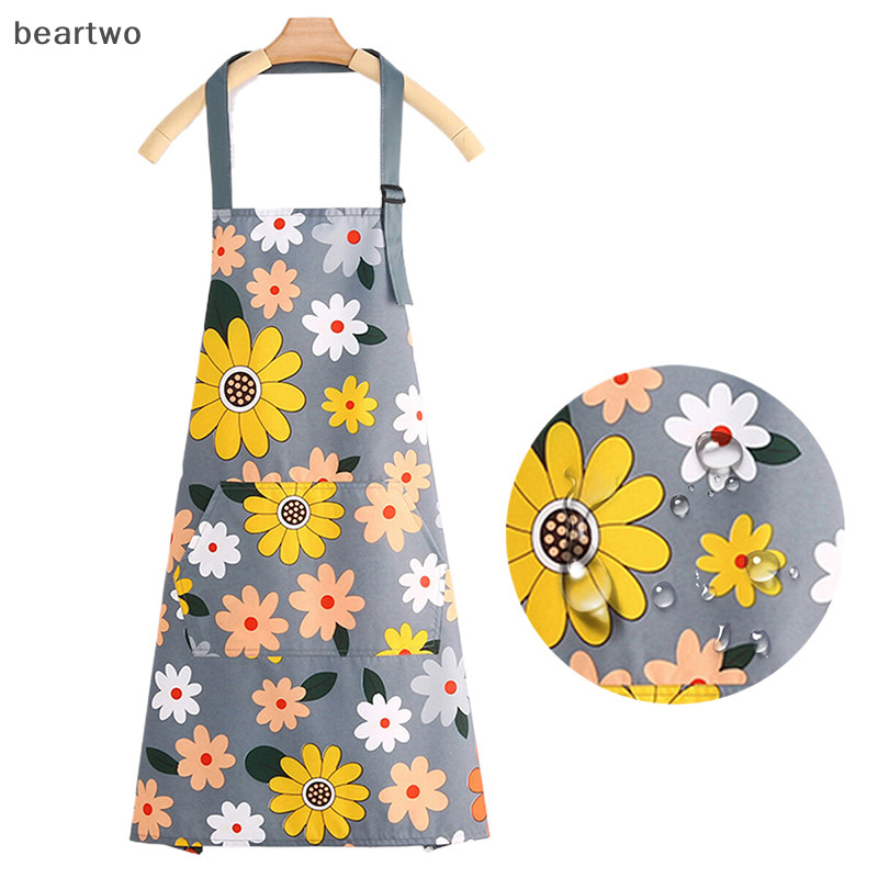 < Beartwo > Tạp dề nấu ăn chống dầu nhà bếp dễ thương dành cho nữ Trẻ em Nam giới Nhà bếp Phụ kiện làm bánh cà phê dành cho người lớn không thấm nước Đẹp