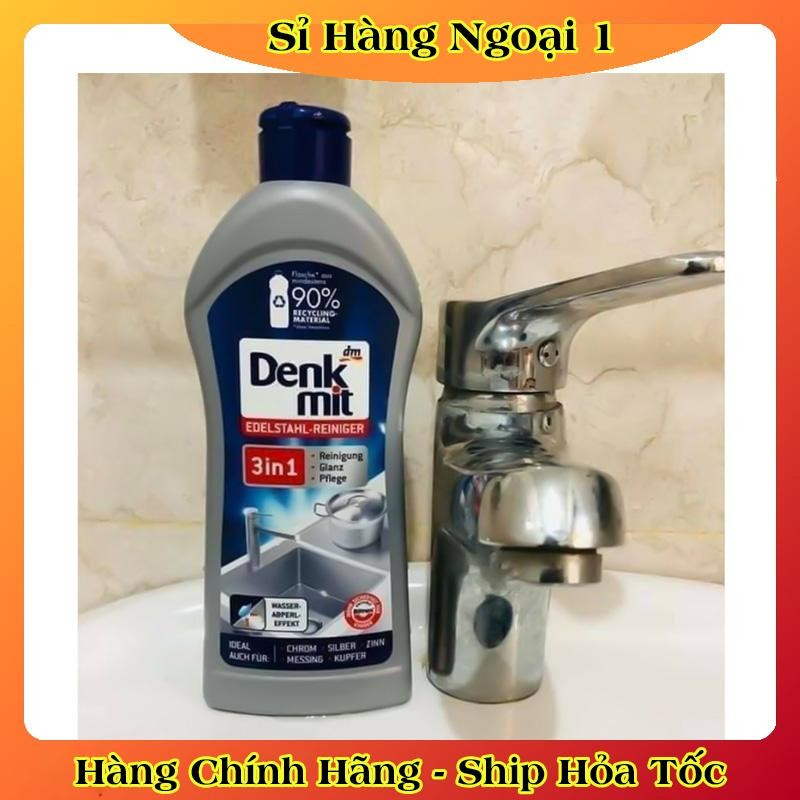 Dung dịch vệ sinh tẩy rửa inox, bồn rửa chén bát, tẩy dầu mỡ trên bếp DENKMIT 3 IN 1 - Dung tích 300ml
