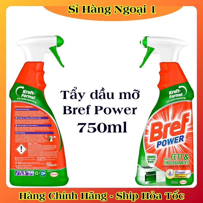 Chai Xịt Tẩy Dầu Mỡ Nhà Bếp Bref Power Dung Tích 750ml Dùng Được Cho Máy Hút Mùi, Lò Nướng Của Đức
