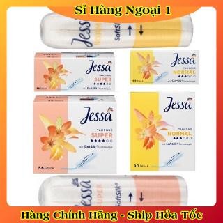 (Tách lẻ có che tên) Tampon Jessa / Facelle nội địa Đức đủ size date mới  - Băng vệ sinh dạng nút (Tách lẻ có che tên)