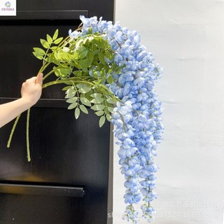 Cành hoa tử  đằng dài 1.1m nhiều hoa 5 nhánh lớn rủ đẹp trang trí nhà cửa CEVERIA