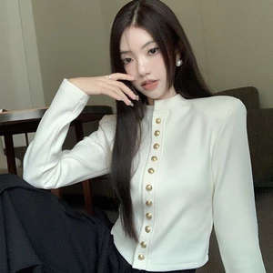 Áo khoác cardigan thu đông nữ phối khuy mạ đồng hàng Quảng Châu cao cấp XIMIMI SP221