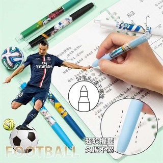 Football Star Limited Press Gel Pen Set 0.5mm Đen Giá Trị Cao Messi C Ronaldo Signature Pen Press Cool Fan Hỗ Trợ Bút Đài Phun Nước Carbon ST Câu Hỏi Bàn Chải Thi Khô Nhanh