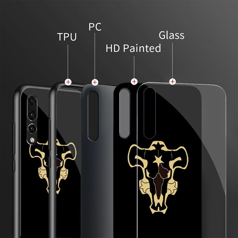 Ốp Điện Thoại Kính Cường Lực Black Clover 01 Cho Samsung Galaxy A11 A14 A20 A30 A22 A32 A33 A34 A40 A42 A51 4G A52 A53 A54 A70 A71 A72 A73 5G