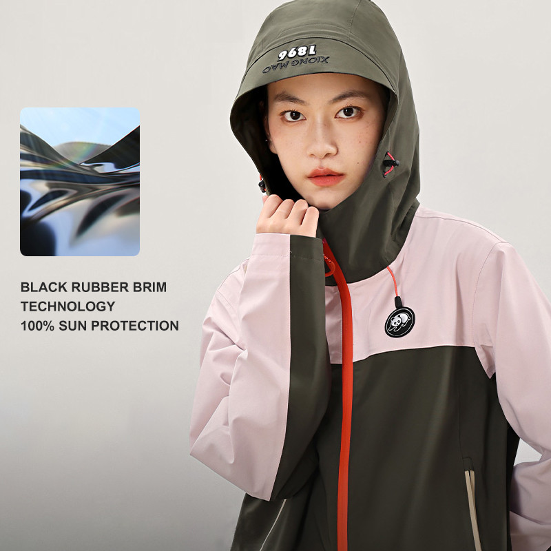 Ảnh Áo khoác một lớp ngoài trời dành cho nam và nữ CAMEL CROWN Quần áo leo núi chống gió và chống nước 4