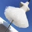 DUSKGLOW White Petticoat, Váy sợi mềm mượt Váy phồng không xương, Phụ kiện Cosplay Crinolinas 4 lớp Quần áo Cosplay Đáy váy Hỗ trợ