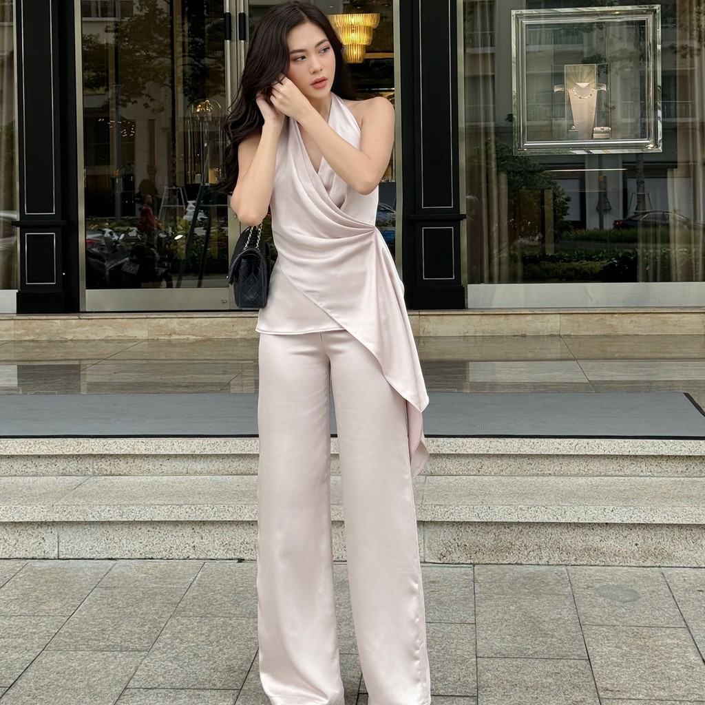 [LUASTUDIOS] Set lụa - váy lụa thiết kế - lụa bắt xếp | Shopee Việt Nam