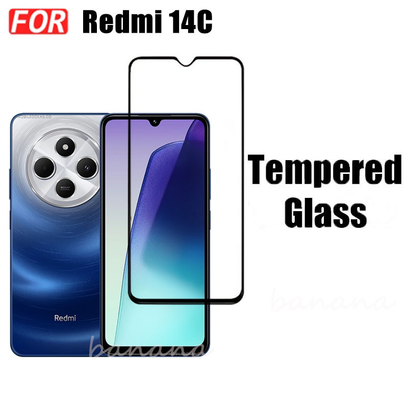 Phim Kính Cường Lực 3 TRONG 1 Redmi 14C Cho Redmi 13C 12C 10C Full Cover Kính Bảo Vệ Màn Hình + Phim Ống Kính Máy Ảnh + Phim Mặt Sau