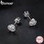 Bamoer Bạc 925 Moissanite Bông Tai Bông Tai Thiết Kế Hoa Hồng Món Quà Trang Sức Cho Nữ