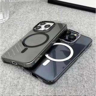 [Jlk] Ốp lưng trong suốt siêu mỏng nguyên bản cho iPhone 15 14 13 12 11 16 Pro Max Sạc không dây từ tính Vỏ PC trong suốt