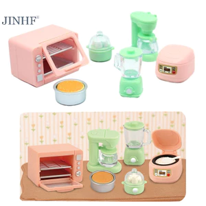 JINHF 1 Bộ 1: 12 Nhà Búp Bê Bếp Cơm Thu Nhỏ Lò Vi Sóng Máy Trái Cây Trứng Hấp Đồ Dùng Nhà Bếp Mô Hình Trang Trí Nhà Búp Bê Phụ Kiện HOT