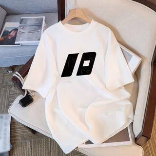 HIIXIIVI Mới Cotton Plus Size 3XL Tay Ngắn Oversize Áo Thun Nữ Rộng Rãi