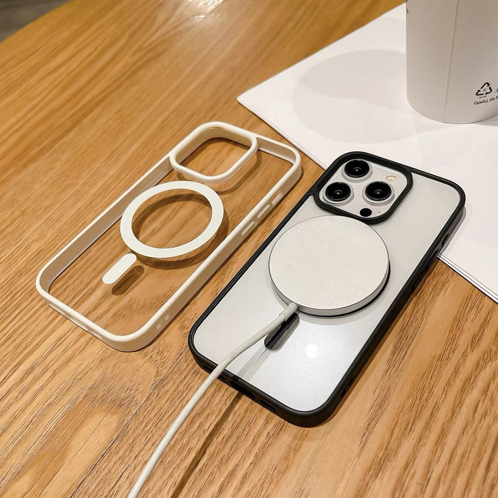 Ốp Điện Thoại Acrylic Từ Tính Trong Suốt Cho iPhone 17 Pro Max 16 15 14 13 12 11 Pro Max Bảo Vệ Toàn Diện Vỏ Bảo Vệ Chống Sốc