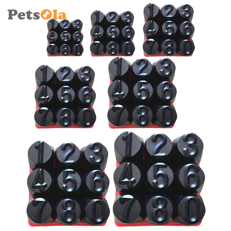 Bộ tem chữ cái và số Bộ dụng cụ kim loại bằng thép đục lỗ, được làm bằng thép carbon và chắc chắn