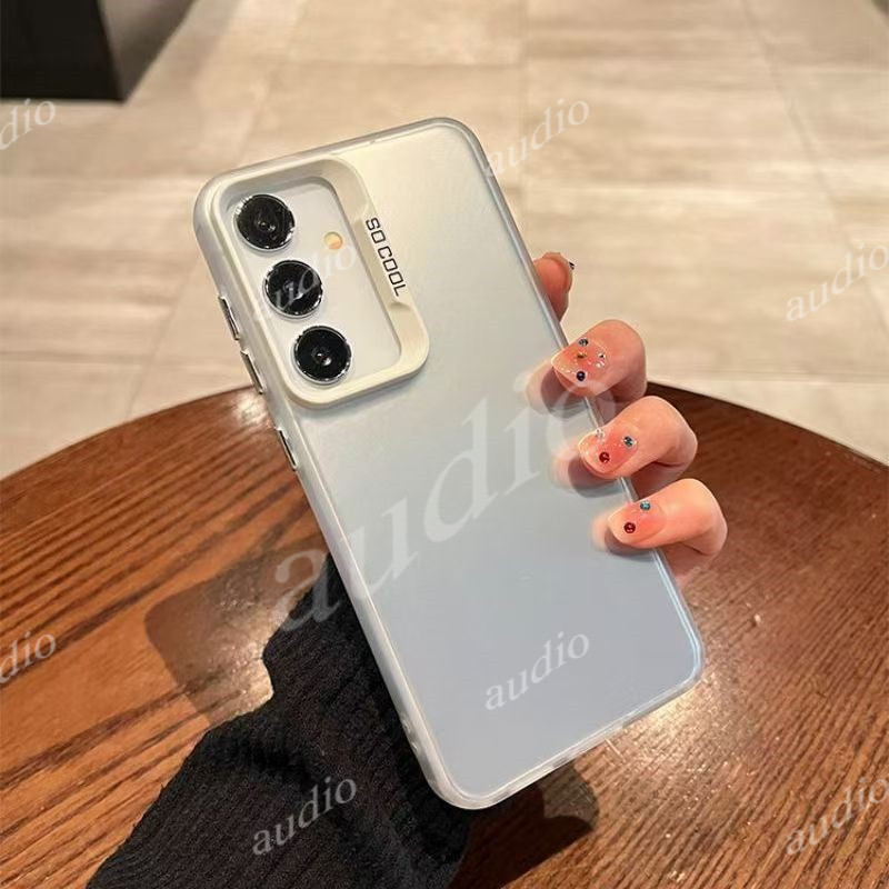 Dành Cho Samsung A56 5G Sang Trọng IMD Nhiều Màu Sắc Bạc Ốp Lưng Điện Thoại Samsung Galaxy A56 A36 A26 A16 5G 4G LTE 2025 Kim Loại Mờ Vỏ Cứng Cho SamsungA56 SamsungA16 5G Chống Rơi