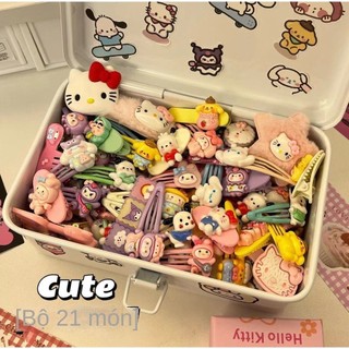 (21 món) Kẹp tóc bên Sanrio Bangs Kẹp tóc hoạt hình Hàn Quốc dễ thương Phụ kiện tóc phù hợp
