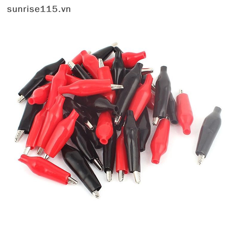 Srvn 10 chiếc Kẹp cá sấu 28mm có vỏ Kẹp cá sấu Kẹp điện nhỏ Kẹp thử nghiệm Kẹp kim loại nhỏ.