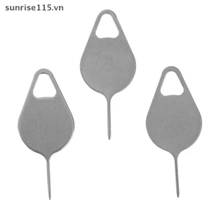 Srvn 3 Cái / bộ Khay Đựng Thẻ Sim Loại Bỏ Eject Pin Dụng Cụ Chìa Khóa Không Gỉ Cho Điện Thoại.