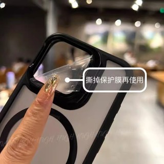 Mới 16 Pro Max có giá đỡ màng kính ống kính màu xanh lá cây mờ tương thích với iPhone 11 12 13 14 16 15 Pro Max 16plus 14plus 15plus có nắp lưng cứng từ tính