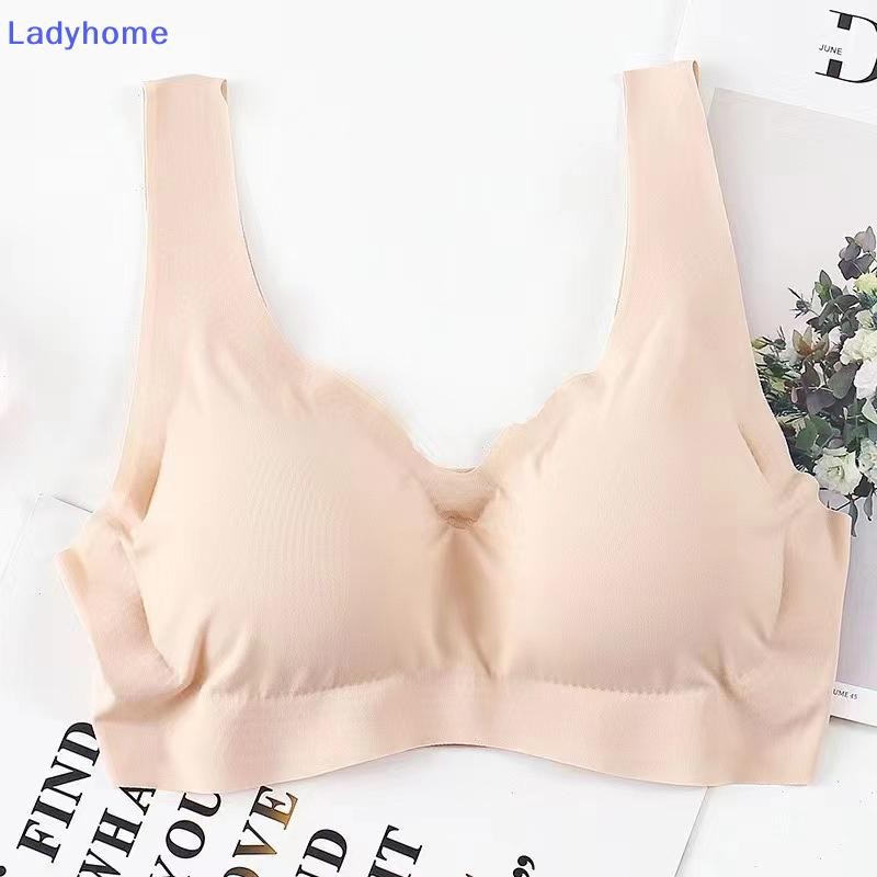 Lady Có Thể Tháo Rời Ngực Pad Kéo Lên Áo Ngực 2024 Nữ Liền Mạch Băng Lụa Áo Ngực Không Có Vòng Thép Thoáng Khí Đẩy Lên Yoga Vest VN