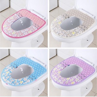 Đệm lót bệ ngồi toilet bốn mùa chống nước in họa tiết dễ thương mẫu ngẫu nhiên
