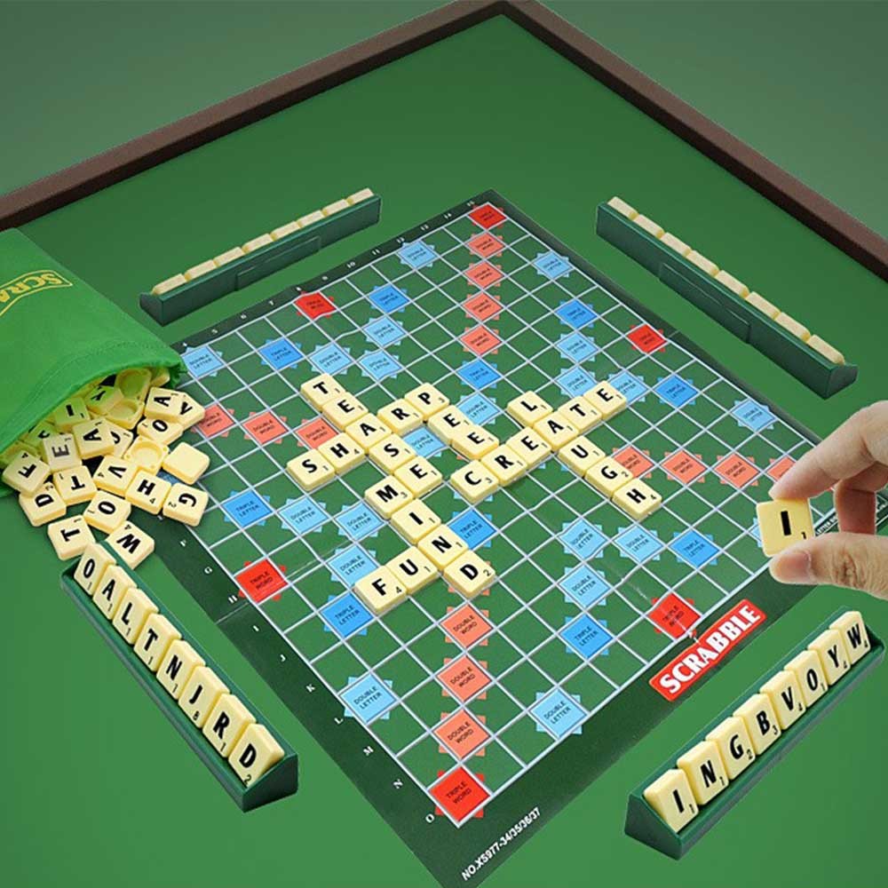 Scrabble Word Matching Board Game Letter Card Game Educational Spelling Toy