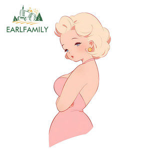 EARLFAMILY 13cm Marilyn Monroe Phim Hoạt Hình Dán Xe Hơi Sáng Tạo Chống Thấm Nước JDM Vinyl Đề Can Thích Hợp Cho Laptop Xe Máy Kính Chắn Gió Ván Trượt