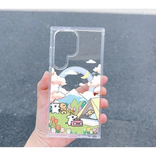 Vỏ hoa văn cắm trại hoạt hình cho Samsung s22 s22plus ultra Case Girly S23 S23Plus s23fe s24 s24plus s24ultra Cover