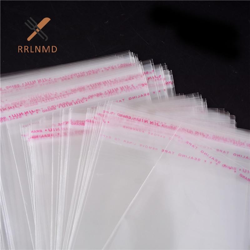 Rrlnmd > 100 Cái / túi OPP Clear Seal Trang sức bằng nhựa tự dính Túi đóng gói tại nhà MỚI
